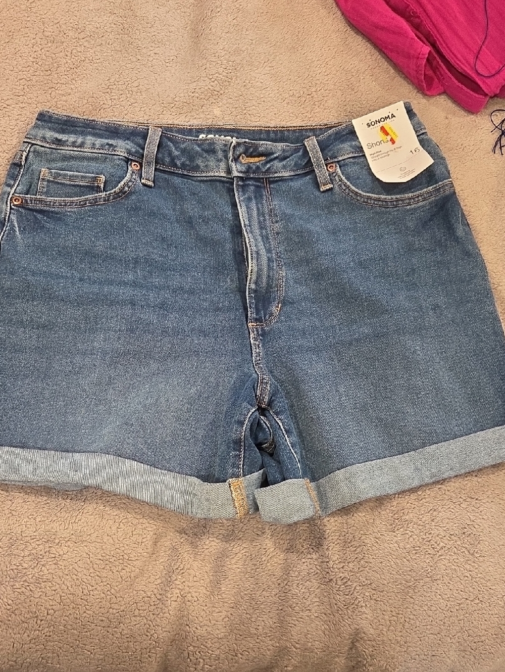 Sonoma Medium Blue Denim Cuffed Women’s Shorts